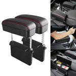 2 PCS Universal Car PU Leather Wrapped Armrest Box Cushion Car Armrest Box Mat with Storage Box, 2pcs(Black), 2pcs (Black Red), 2pcs(Black White), 2pcs(Beige), 2pcs(Brown)