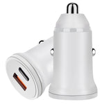 PD 20W USB-C / Type-C + QC 3.0 USB Interface Fast Charging Car Charger