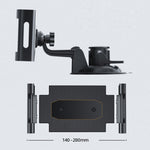 Car Dashboard Tablet Holder PVC Suction Cup Windshield Bracket + Tray, PVC Suction Cup + Tray