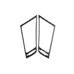 2 PCS Car Carbon Fiber Central Air Outlet Frame Decorative Sticker for Infiniti Q50 / Q60 2014-2020, Central Air Outlet Frame