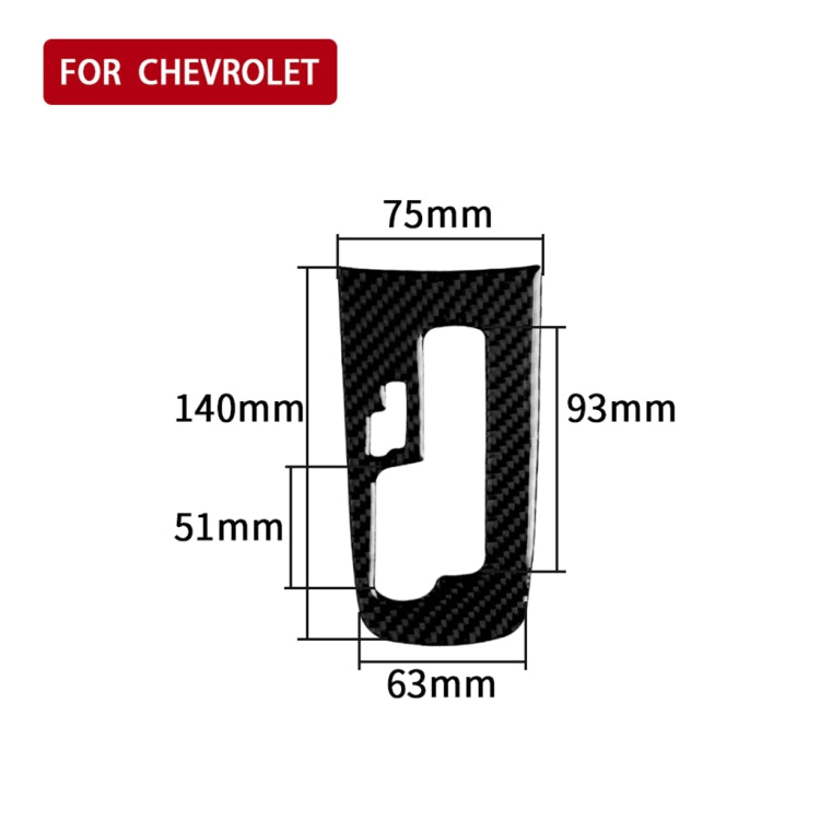 Car Carbon Fiber Center Control Gear Shift Position Panel Decorative Sticker for Chevrolet Cruze 2009-2015, Left and Right Drive Universal, Gear Shift Position