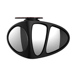 3R-146 3 in 1 Car Rearview Auxiliary Blind Spot Mirror Rear View 146 Front Wheel Mirror for Right Side, 3 in 1 Black Right