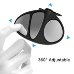 3R-151 3 in 1 Car Rearview Auxiliary Blind Spot Mirror Rear View 146 Front Wheel Mirror for Left Side, 3 in 1 Black Left