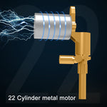 Car 12V Portable Inflatable Cylinder Pedal Pointer Air Pump with Light & Tool Box, Pointer with Tool Box