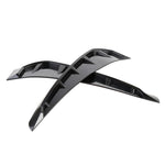 2 PCS Car Soft Silicone Decorative Sticker Outside Sticker, Bright Black, Bright Black