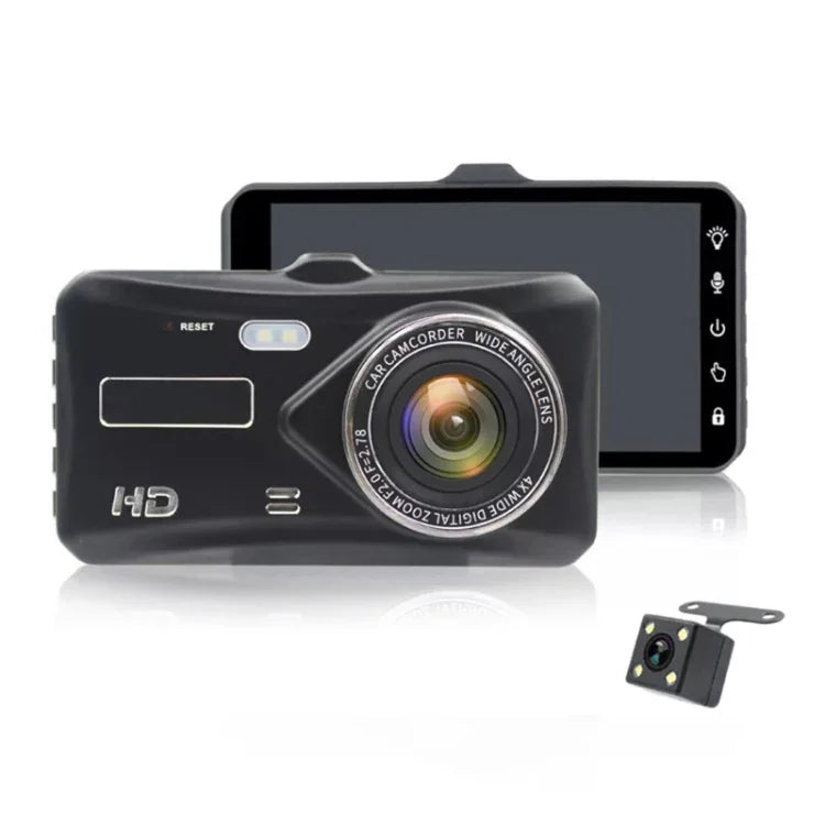 X97 4 inch Front and Rear Dual-recording HD 1080P Night Vision Driving Recorder Support Loop Recording / Parking Monitoring, X97