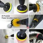 14 in 1 4 inch Sponge Scouring Pad Floor Wall Window Glass Cleaning Descaling Electric Drill Brush Head Set, Random Color Delivery, 14 in 1