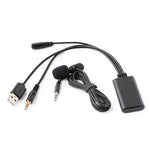 Car AUX Music + MIC Bluetooth Phone Cable, Cable Length: 1.5m, Car AUX Cable