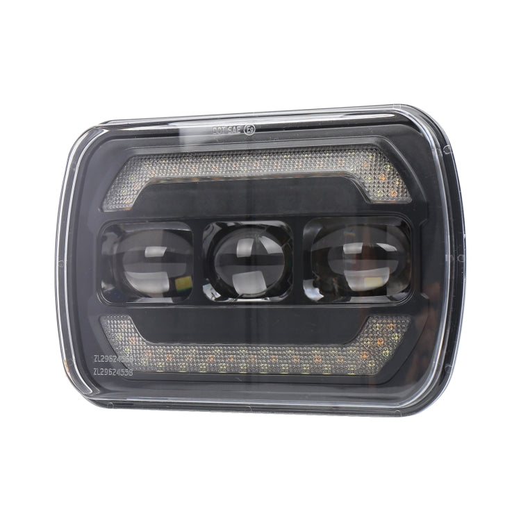 2073S 1 Pair 7 inch Car Square Headlight Work Light, 2073S