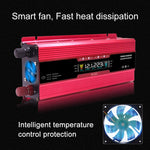 Carmaer Universal 24V to 220V 2000W Car LCD Display Inverter Household Power Converter, Universal 24V to 220V 2000W