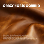 Hallmo Car Cowhide Leather Key Protective Cover Key Case for Hyundai 4-button Start, For Hyundai 4-button Start