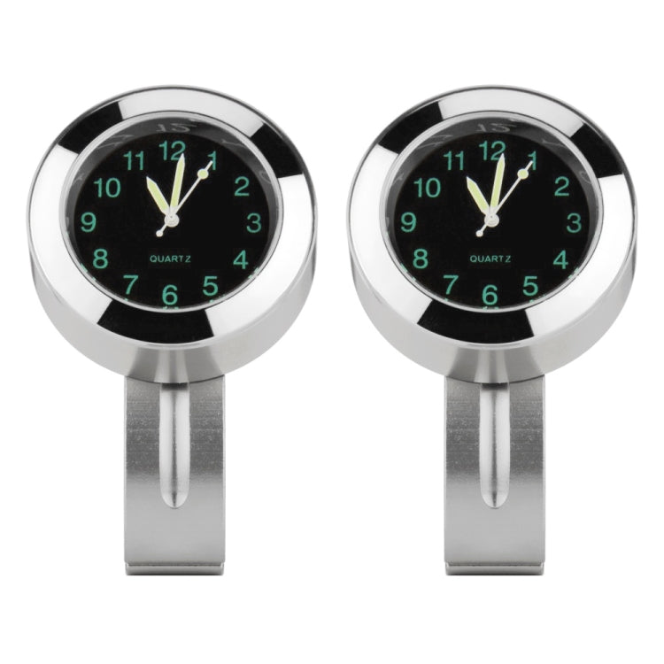 Motorcycle 22-25mm Handlebar Clock Quartz Watch with Lock, Quartz Watch (Silver), Quartz Watch (Black)