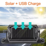8 Bar Solar Wireless Tire Pressure Monitoring System TPMS 6 External Sensors for 6-wheel Truck Bus, 8Bar