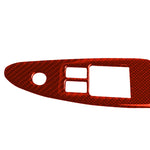 Car Carbon Fiber Main Driving Side Door Lift Control Decorative Sticker for Nissan 370Z / Z34 2009-, Right Drive Low-configured, Main Driving Side Lift Control, Right Drive