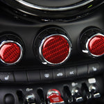 Car Carbon Fiber Multimedia Knob Decorative Sticker for BMW Mini F55 F56 F60, Left and Right Drive Universal, Multimedia Knob