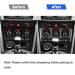 Car Carbon Fiber Air Conditioning Button A Decorative Sticker for Subaru BRZ / Toyota 86 2017-2019, Left and Right Drive Universal, Air Conditioning Button A