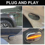 2pcs For Suzuki Jimny JB64W 2018/07- Car Dynamic LED Fender Side Light, For Suzuki Jimny JB64W 2018/07- (Transparent), For Suzuki Jimny JB64W 2018/07- (Transparent Black)