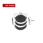 5 PCS Car Carbon Fiber Central Air Outlet Decorative Sticker for Nissan GTR R35 2008-2016, Left and Right Drive Universal, Central Air Outlet