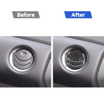 5 PCS Car Carbon Fiber Central Air Outlet Decorative Sticker for Nissan GTR R35 2008-2016, Left and Right Drive Universal, Central Air Outlet