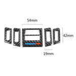 5 PCS Low Matching Carbon Fiber Car Air Outlet Decorative Sticker for BMW E90 / E92 / E93 2005-2012, Low Matching Air Outlet