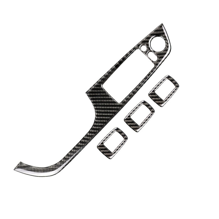 4 PCS Carbon Fiber Car Left Driving Lifting Panel Decorative Sticker with Folding for BMW E90 / 320i / 325i, Diameter: 35.8cm, Diameter: 35.8cm