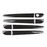 One Set Car Carbon Fiber Outside Door Handle without Smart Hole Decorative Sticker for Mazda CX-5 2017-2018, Left Drive, Outside Door Handle without Smart Hole, Left Drive