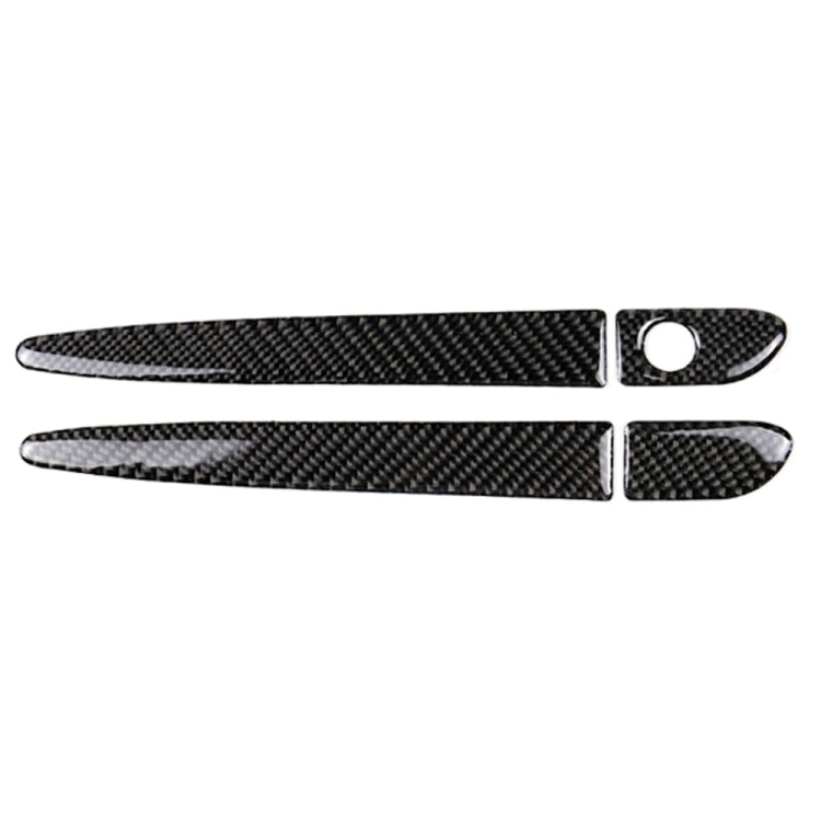 One Set Car Carbon Fiber Outside Door Handle without Smart Hole Decorative Sticker for Mazda CX-5 2017-2018, Left Drive, Outside Door Handle without Smart Hole, Left Drive