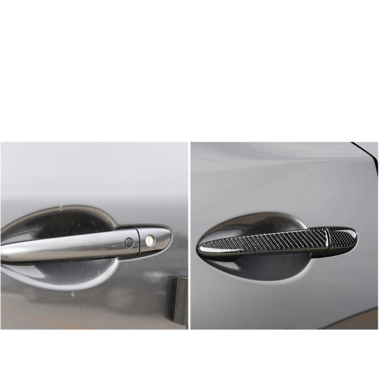 Car Carbon Fiber Outside Door Handle with Smart Hole Decorative Sticker for Mazda CX-5 2017-2018, Left Drive, Outside Door Handle with Smart, Left Drive