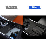 Car Carbon Fiber Water Cup Holder Panel Decorative Sticker for Lexus IS250 300 350C 2006-2012, Left and Right Drive Universal, Water Cup Holder Panel