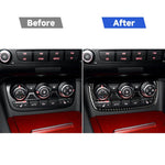 Car Carbon Fiber Air Conditioning Button Decorative Sticker for Audi TT 8n 8J MK123 TTRS 2008-2014, Left and Right Drive Universal, Air Conditioning Button