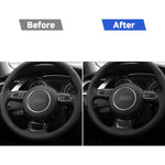 Car Carbon Fiber Steering Wheel Decorative Sticker for Audi A3 / S3 2014-2019, Left and Right Drive Universal, Steering Wheel