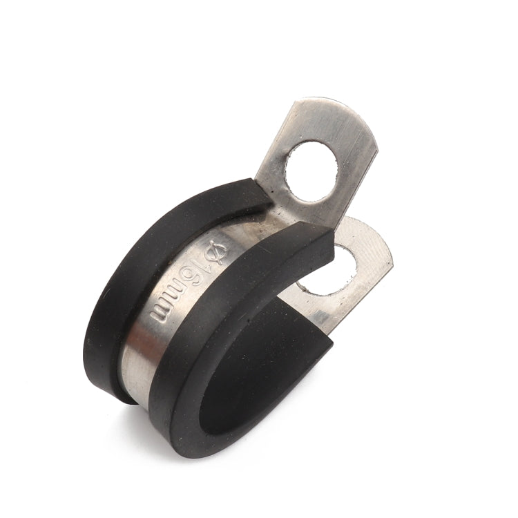 10 PCS Car Rubber Cushion Pipe Clamps Stainless Steel Clamps, Size: 9/8 inch (28mm), Size: 9/8 inch (28mm)