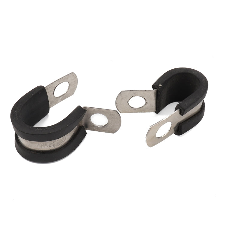 10 PCS Car Rubber Cushion Pipe Clamps Stainless Steel Clamps, Size: 13/8 inch (42mm), Size: 13/8 inch (42mm)