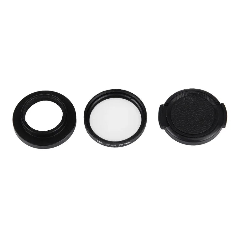 JUNESTAR for Xiaomi Xiaoyi Yi II 4K Sport Action Camera Proffesional 37mm CPL Filter + Lens Protective Cap, CPL Filter+Lens Cap