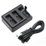 Dual Batteries Charger + Remote Control Charger with USB Cable for GoPro HERO7 Black /6 /5 (AHDBT-501), Batteries not included, Battery+Remote Control Charger