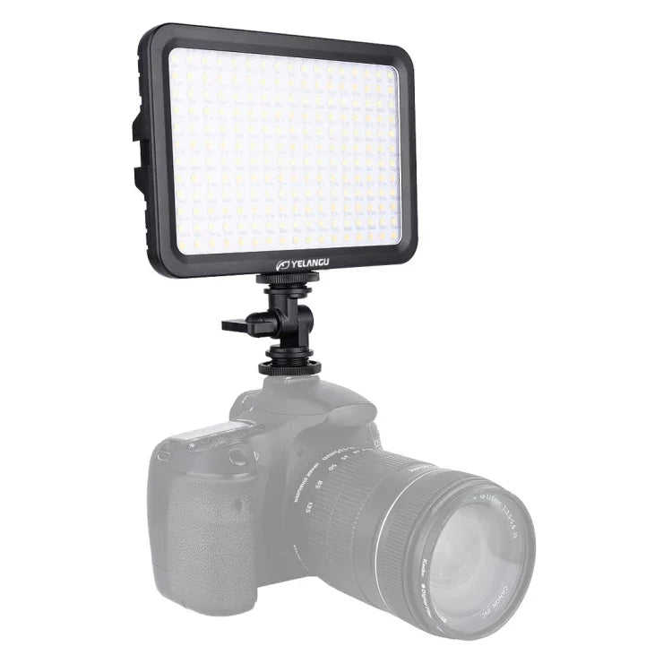 YELANGU YLG0504B 204 LEDs 1000LM 3300-5600K No Polar Dimmable Studio Light Video & Photo Light for Canon, Nikon, DSLR Cameras, 204 LEDs