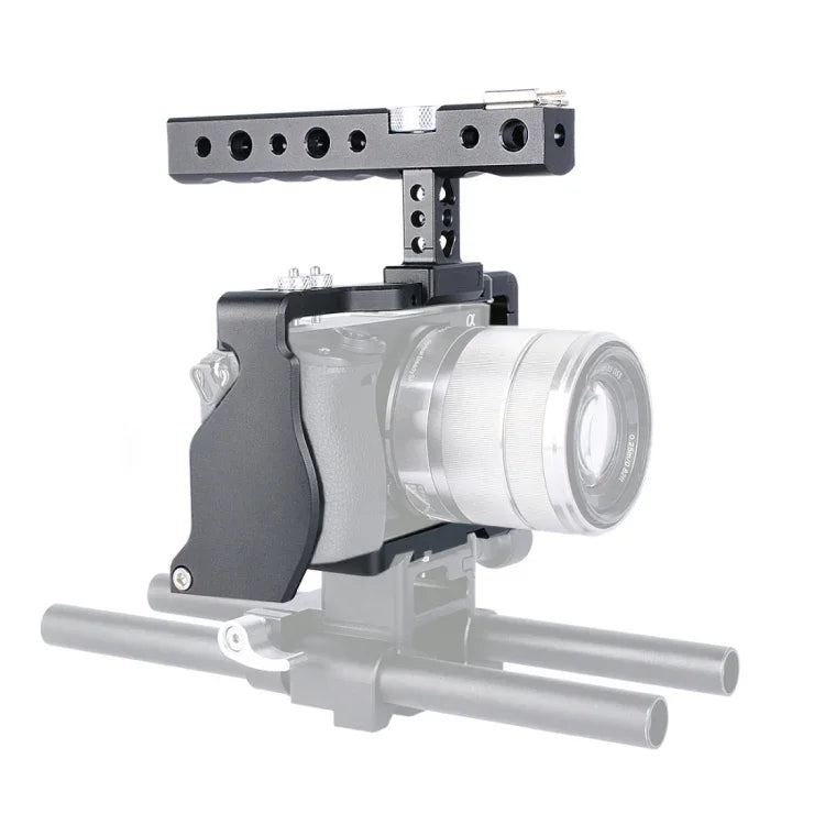YELANGU C6 Camera Video Cage Handle Stabilizer for Sony A6000 / A6300 / A6500 / A6400, Handle Stabilizer