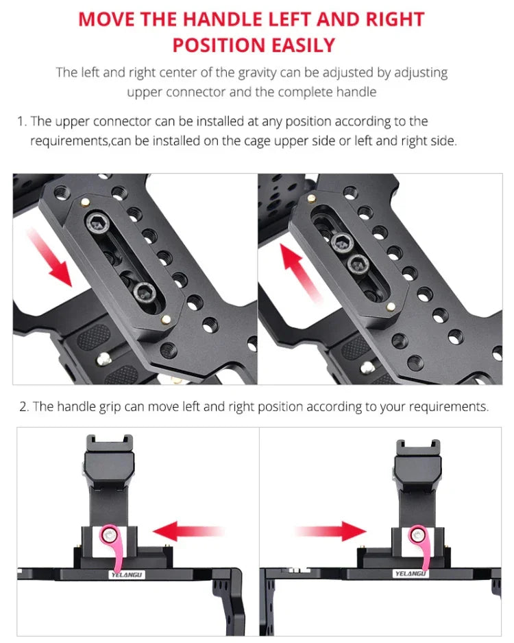 YELANGU C8 YLG0910 Handle Video Camera Cage Stabilizer, YLG0910