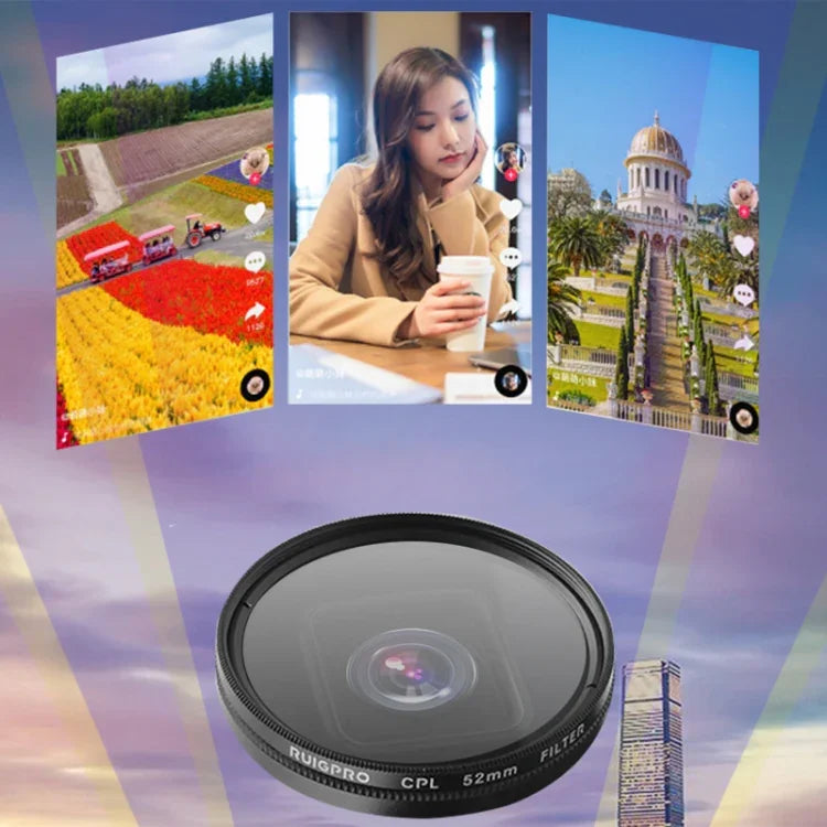 RUIGPRO for GoPro HERO 7/6 /5 Professional 52mm 8X Star Effect Lens Filter with Filter Adapter Ring & Lens Cap, Star Effect Lens