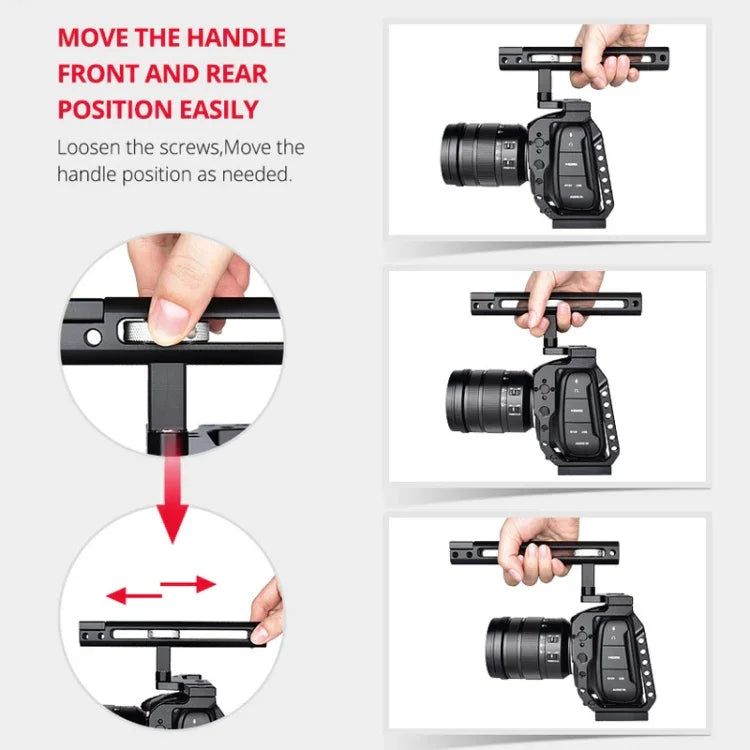 YELANGU C9-A YLG0911A Handle Video Camera Cage Stabilizer for DJI BMPCC 4K, C9-A