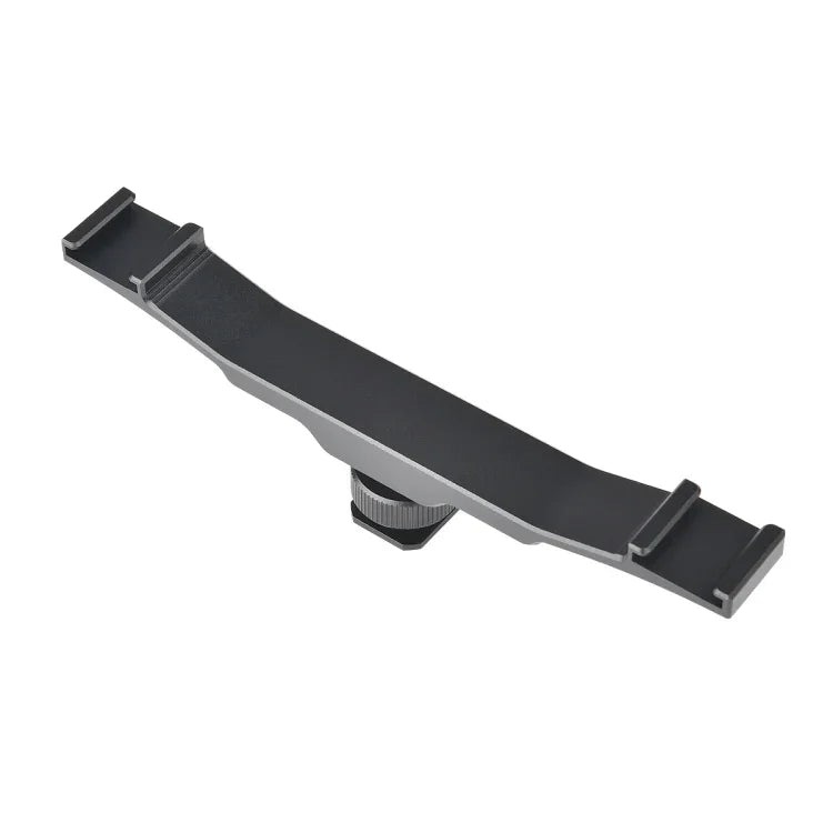 YELANGU YLG0702A Dual Cold Hot Shoe Mount Adapter Aluminum Alloy Extension Bracket, Dual Cold Hot Bracket