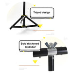 70x200cm T-Shape Photo Studio Background Support Stand Backdrop Crossbar Bracket Kit with 70x140cm Black / White PVC Backdrops, 70x200cm with Backdrops