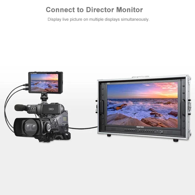 FEELWORLD LUT6S 1920x1080 2600 nits 6 inch IPS Screen HDMI 4K Touch Screen SDI HDI Camera Field Monitor, LUT6S