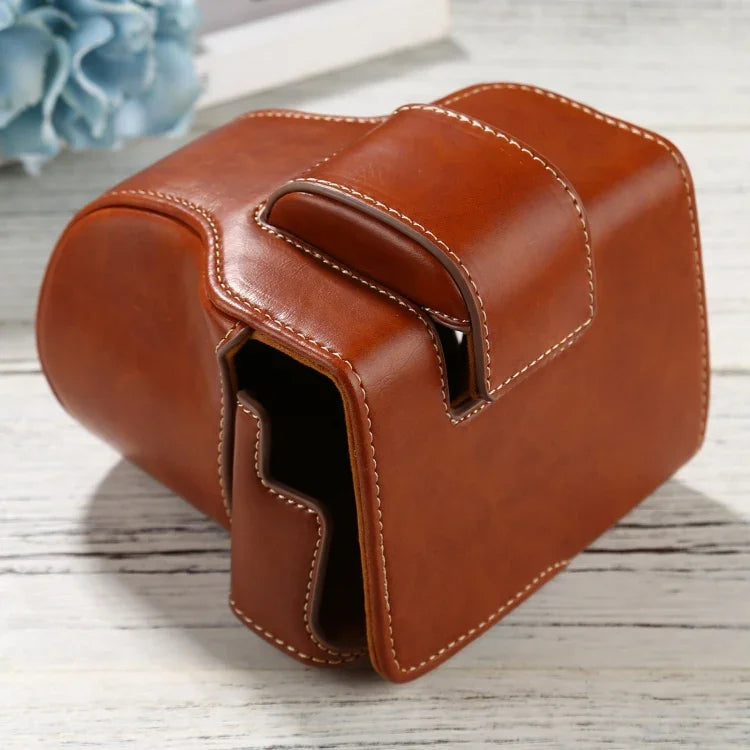 PU Leather Camera Full Body Case Bag with Strap for FUJIFILM X-T200 (15-45mm Lens), For FUJI  X-T200