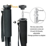 BEXIN P308B Portable Travel Outdoor DSLR Camera Aluminum Alloy Monopod Holder, P308B