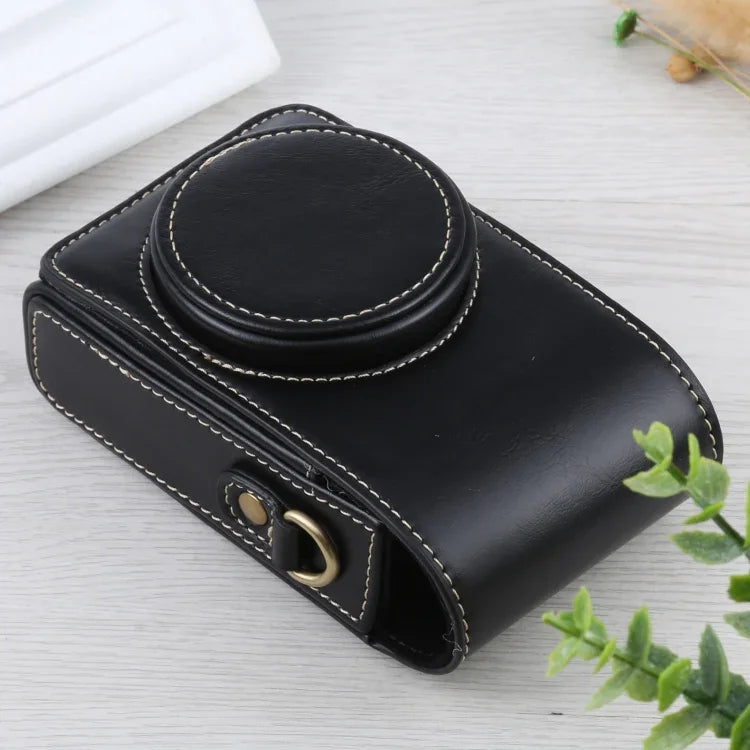 Vertical Flip Full Body Camera PU Leather Case Bag with Strap for Ricoh GR III / GRII, Sony ZV-1 / DSC-RX100M7 / RX100M6 / RX100M5 / RX100M2, For Ricoh GR III