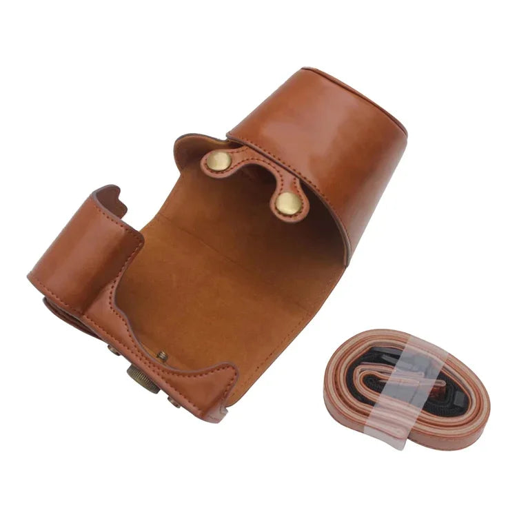 Full Body Camera PU Leather Case Bag for Sony ZV-E10, For Sony ZV-E10