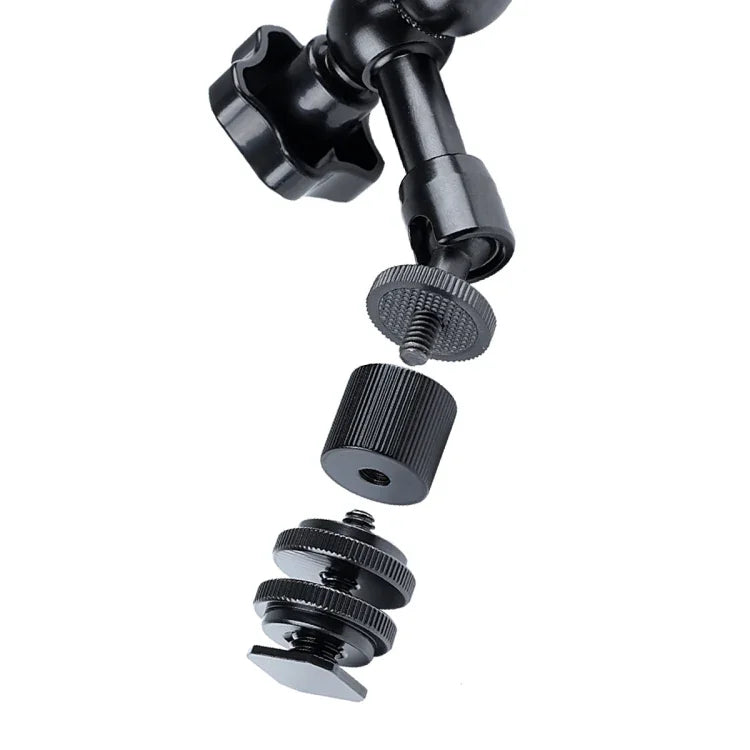 11 inch Adjustable Friction Articulating Magic Arm + Large Claws Clips with Phone Clamp, 11 inch Magic Arm + Claws Clips with Phone Clamp