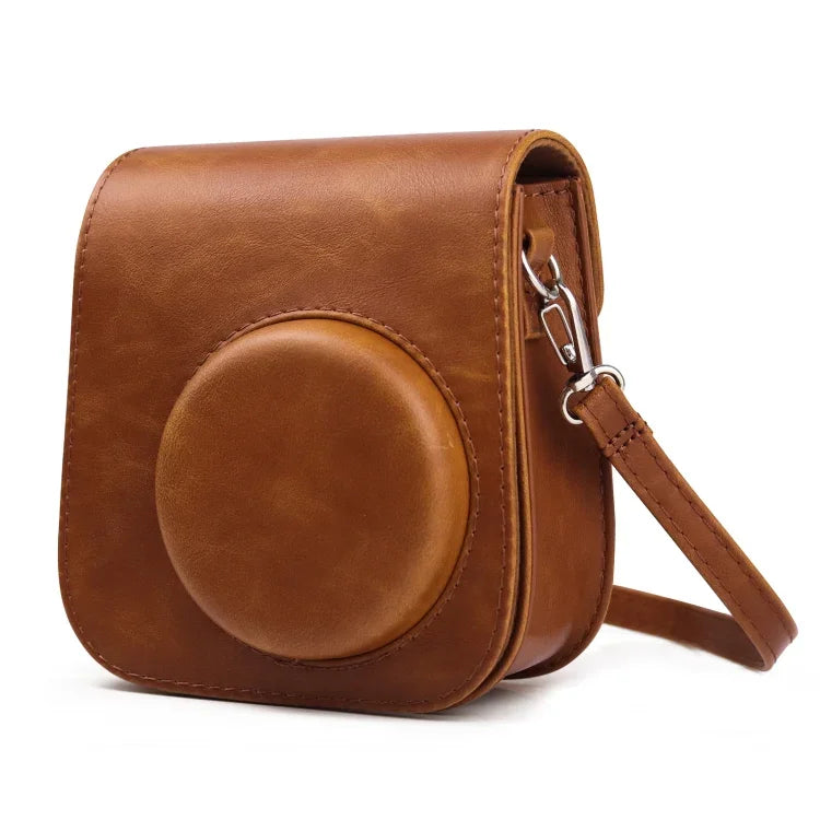 Retro Full Body Camera Leather Case Bag with Strap for FUJIFILM Instax mini 11, For FUJIFILM Instax mini 11