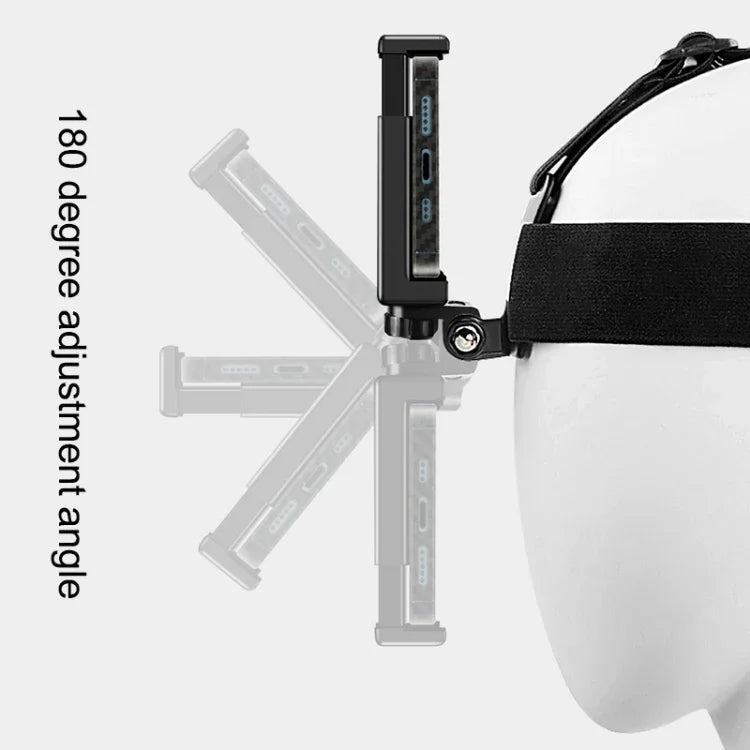 Elastic Mount Belt Adjustable Head Strap with Phone Clamp & Screw & S-type Adapter for GoPro HERO10 Black / HERO9 Black /8 /7 /6 /5, Xiaoyi and Other Action Cameras, Smarphones